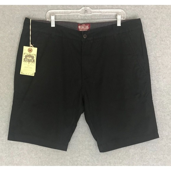 New! MATCH & MATCHSTICK Men's size 40 Chino Shorts Flat Front Dark Blue NWT - Picture 1 of 10